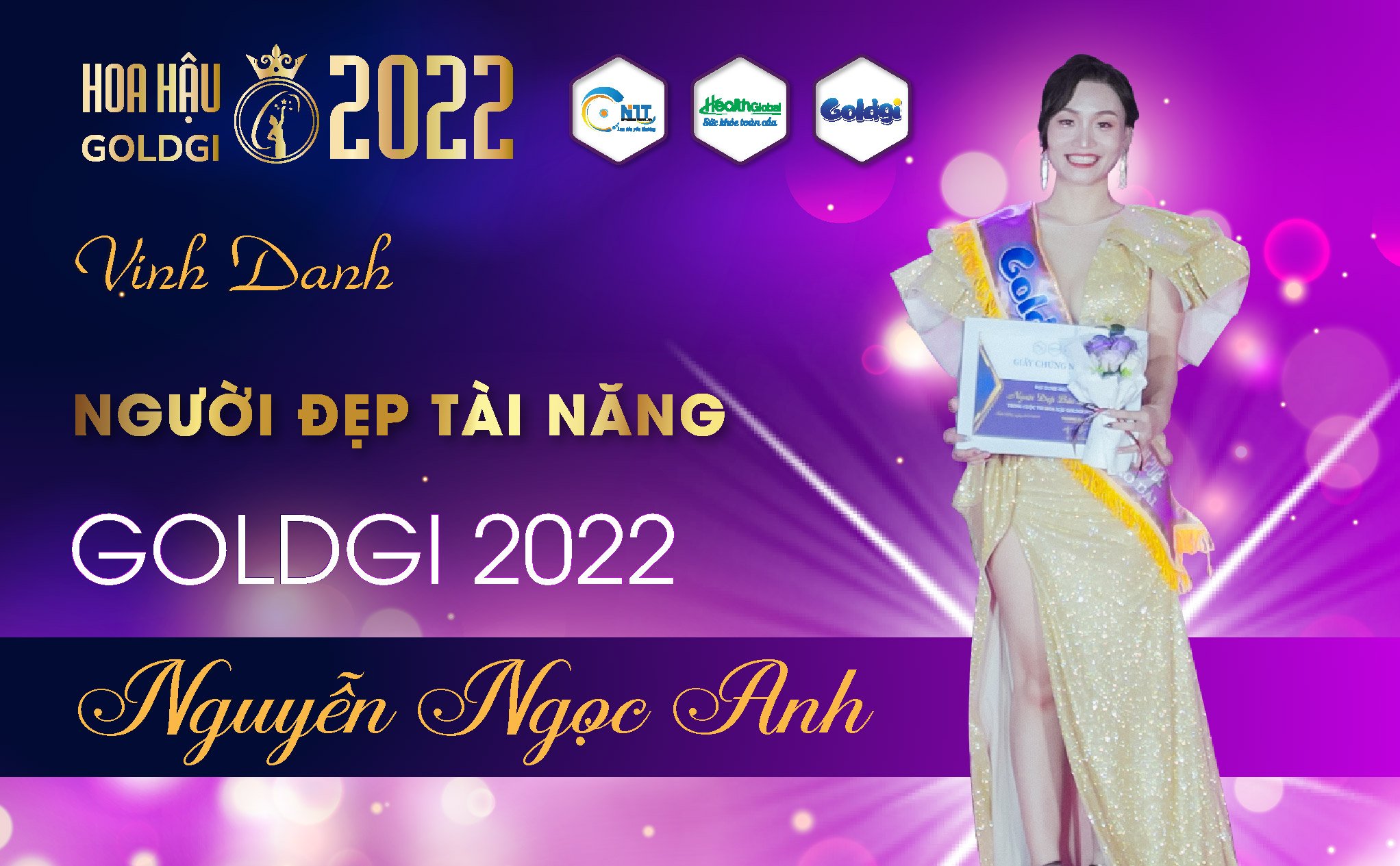 Giải thưởng người đẹp tài năng của Hoa hậu Goldgi 2022 gọi tên thí sinh 039 Nguyễn Ngọc Anh